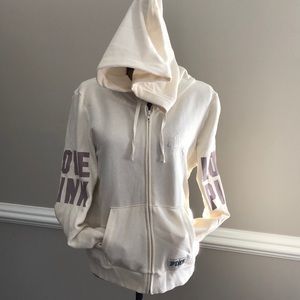 Pink Victoria’s Secret large zipper hoody